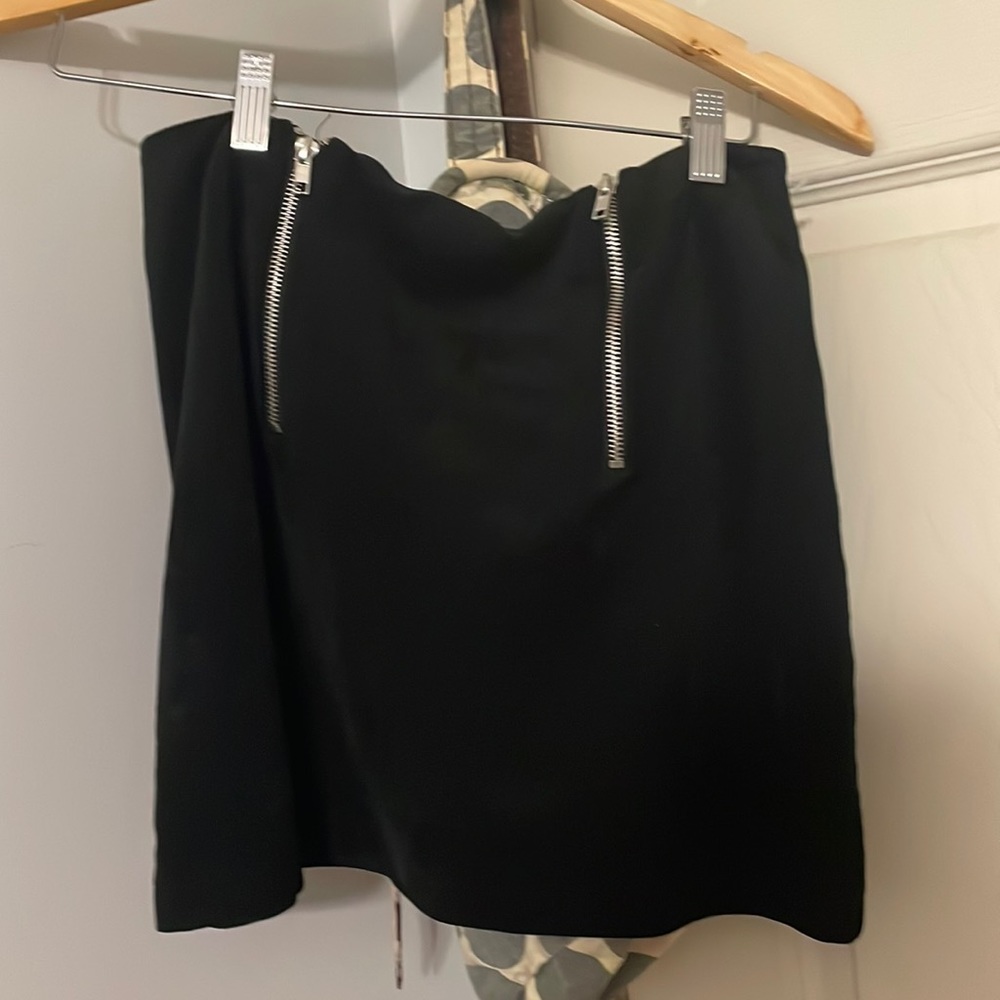 Black mini skirt